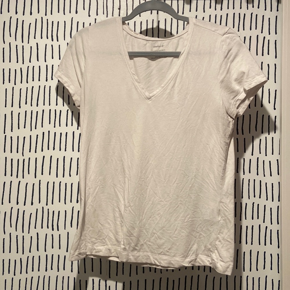 White V Neck Timeless Tee